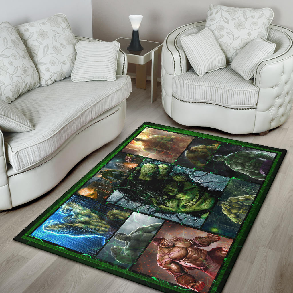 Angry Hulk The Incredible Hulk Area Rug Movie Home Decor Custom For Fans NT042001