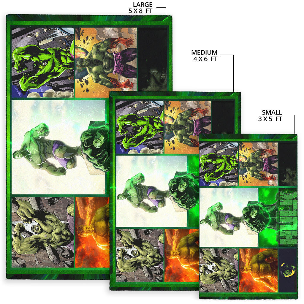 Angry Hulk The Incredible Hulk Area Rug Movie Home Decor Custom For Fans NT042201