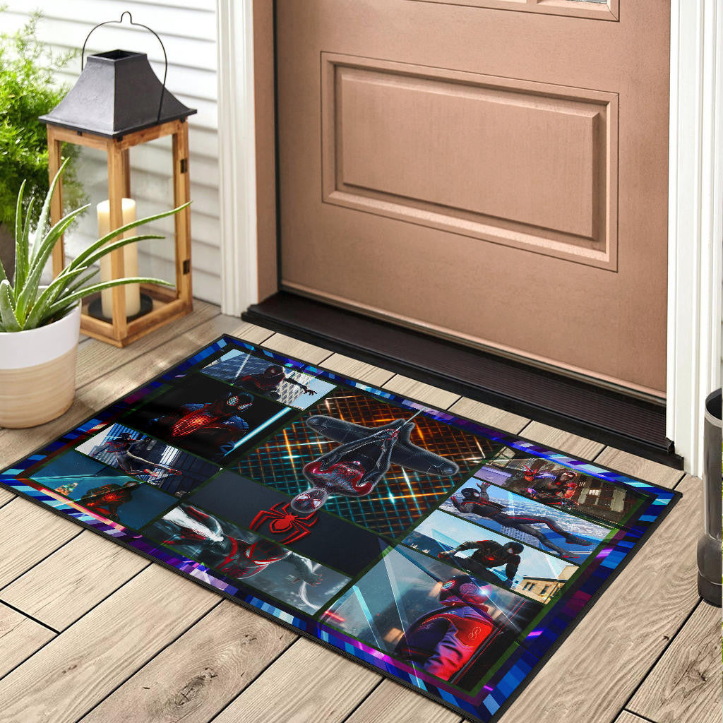 Spider Man Miles Gonzalo Morales Comic Door Mat Movie Home Decor Custom For Fans NT042802