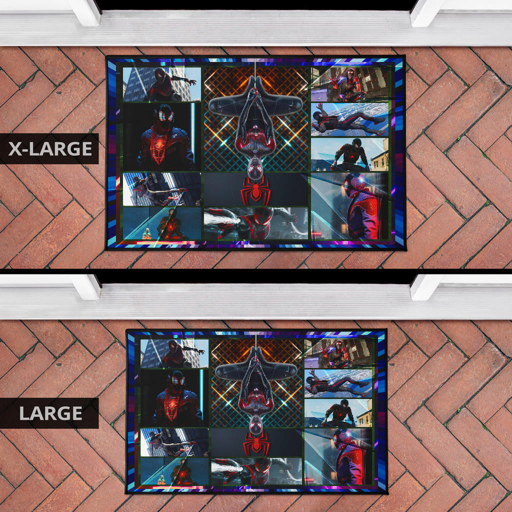 Spider Man Miles Gonzalo Morales Comic Door Mat Movie Home Decor Custom For Fans NT042802