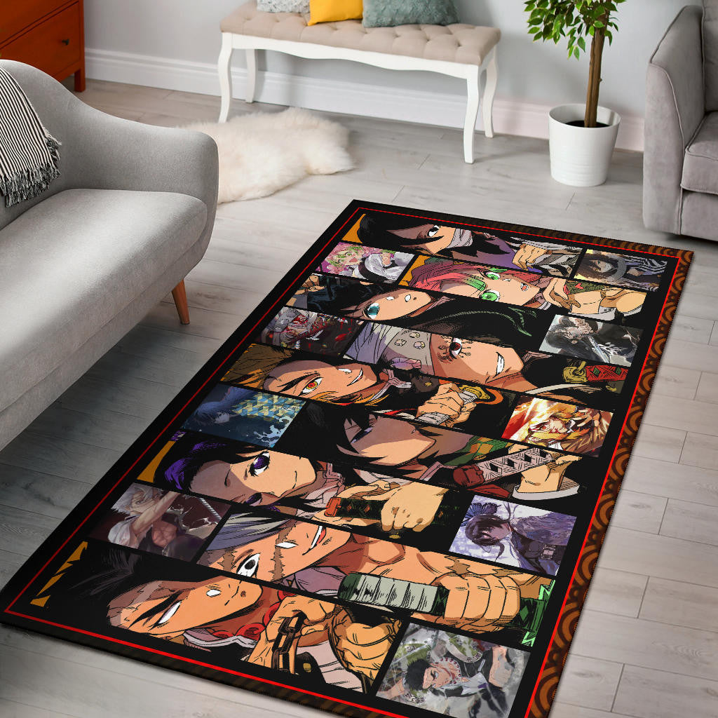 Hashira Strongest Characters Demon Slayer Area Rug Anime Home Decor Custom For Fans NA051001