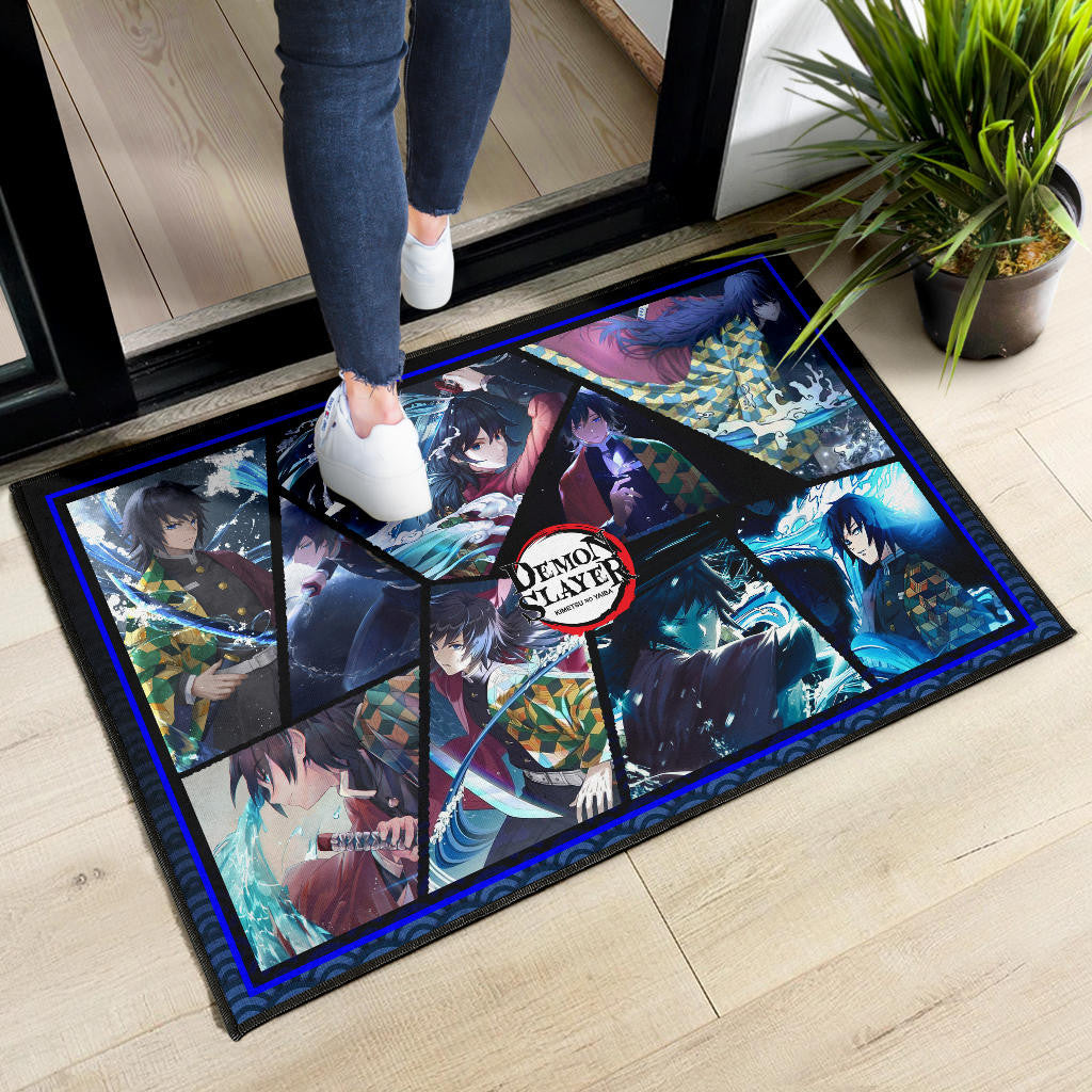 Giyu Tomioka Water Hashira Demon Slayer Door Mat Anime Home Decor Custom For Fans NA051103