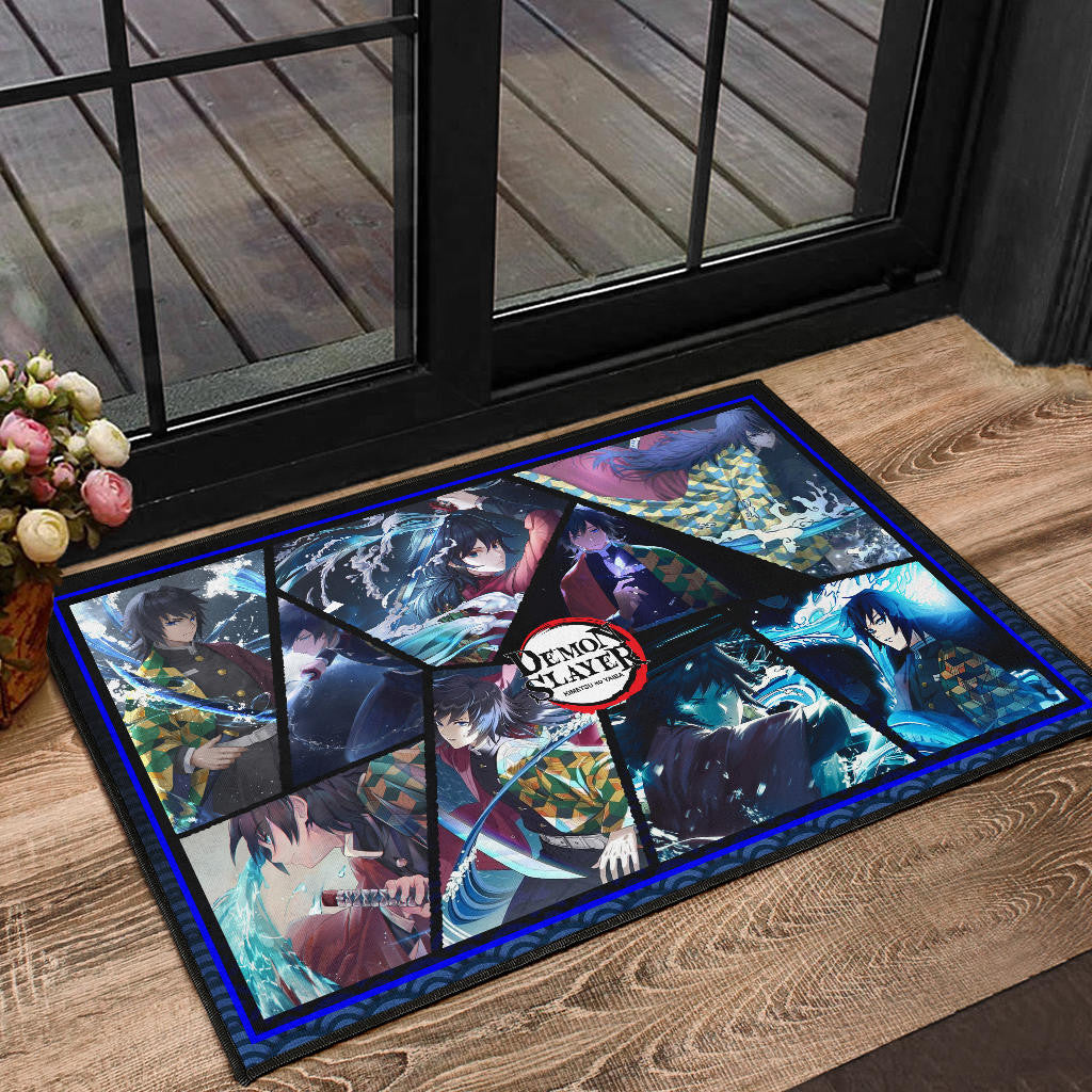 Giyu Tomioka Water Hashira Demon Slayer Door Mat Anime Home Decor Custom For Fans NA051103