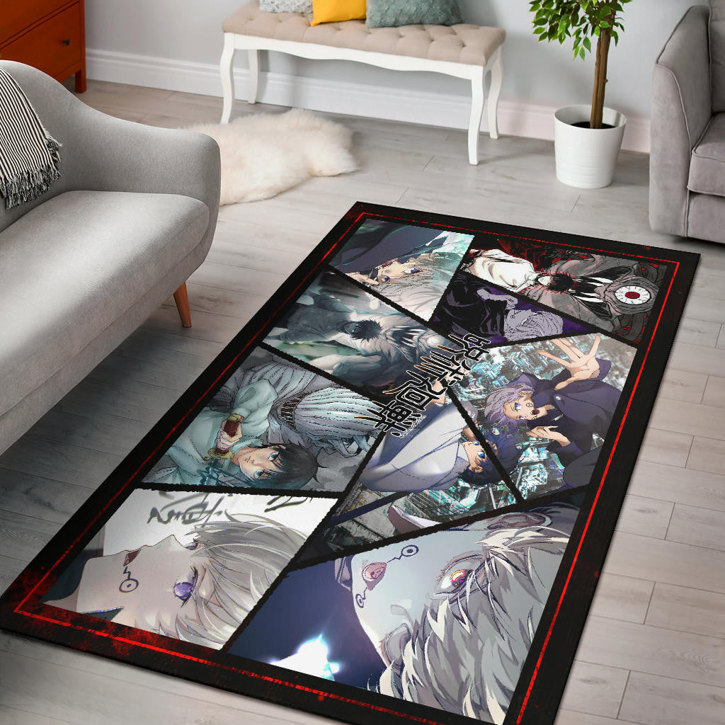 Toge Inumaki And Junpei Yoshino Jujutsu Kaisen Area Rug Anime Home Decor Custom For Fans NA052503