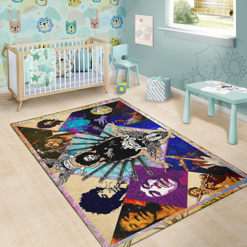 Jimi Hendrix Area Rug Singer Home Decor Custom For Fans NT051001