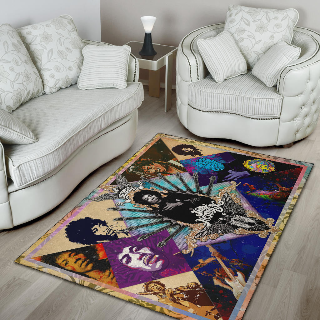 Jimi Hendrix Area Rug Singer Home Decor Custom For Fans NT051001