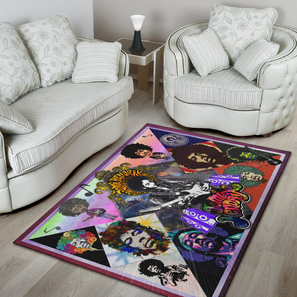 Jimi Hendrix Area Rug Singer Home Decor Custom For Fans NT051104