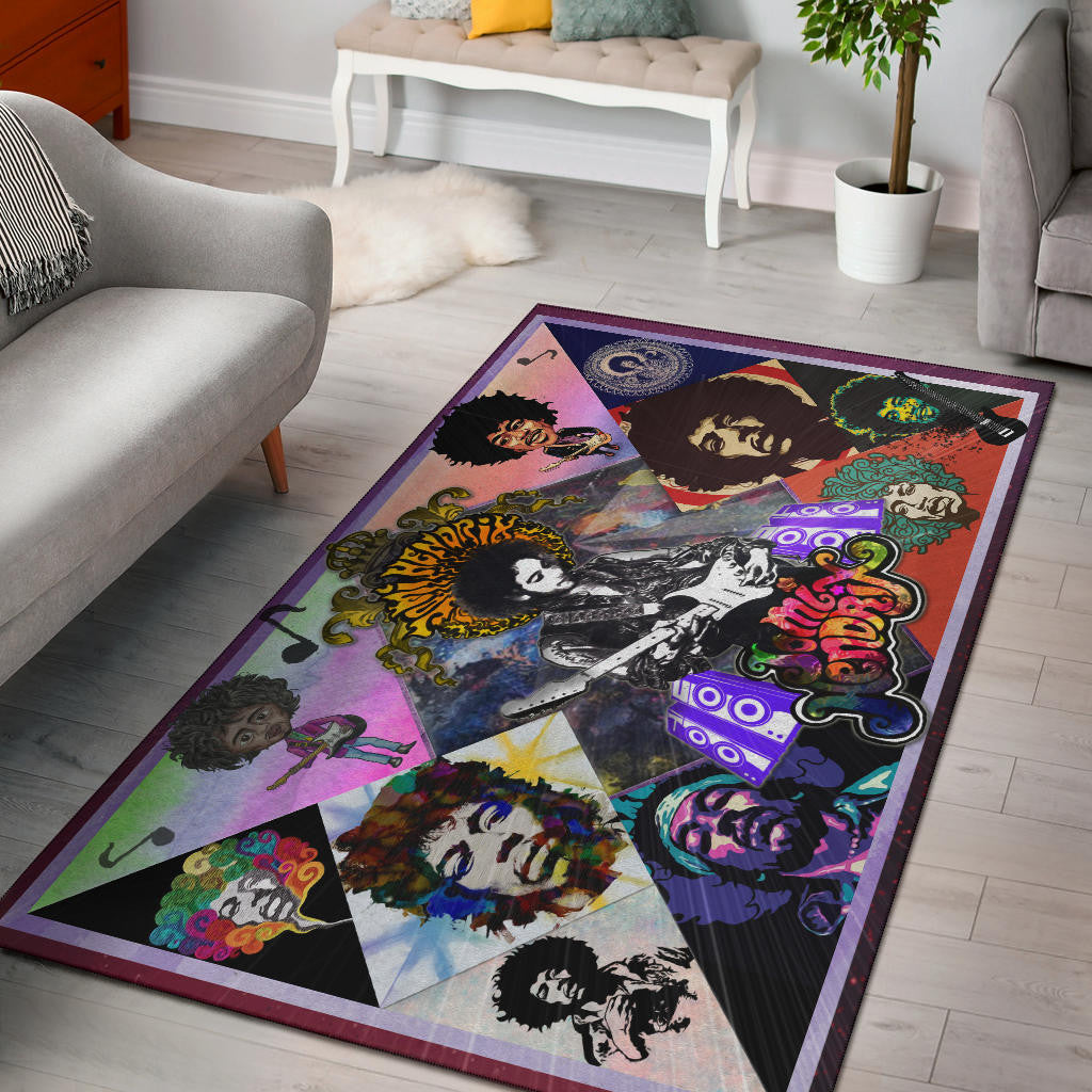 Jimi Hendrix Area Rug Singer Home Decor Custom For Fans NT051104