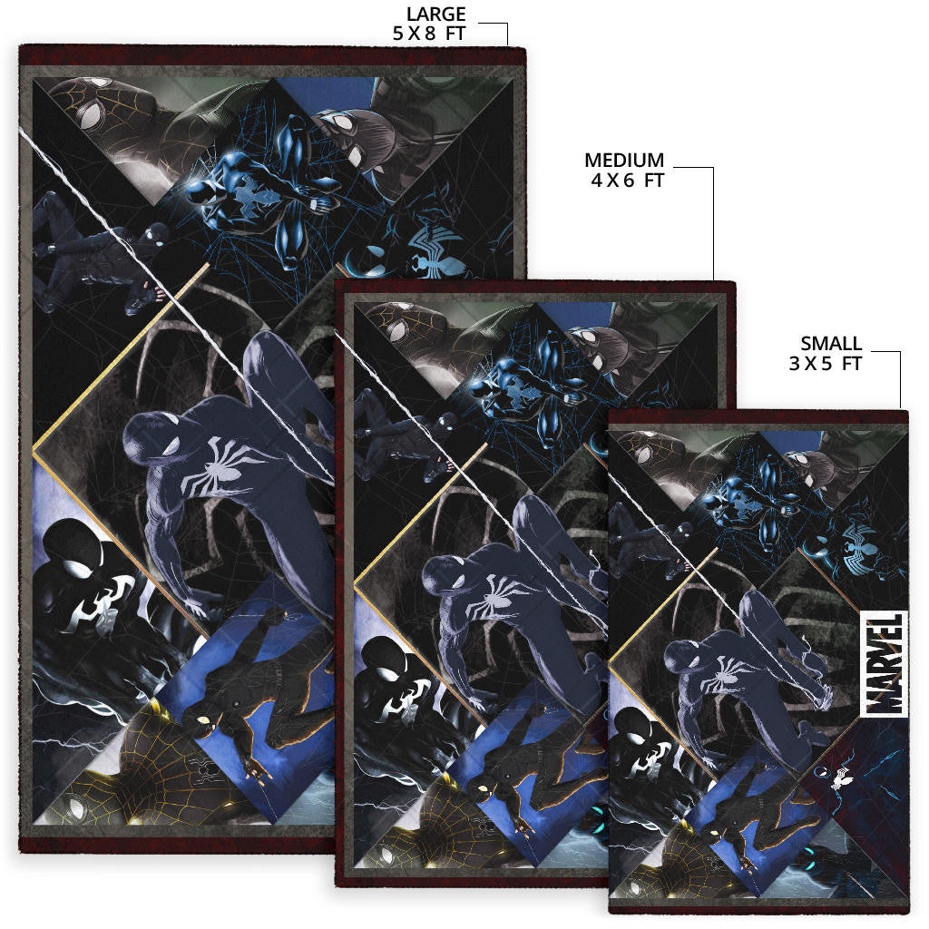 Black Spider Man Area Rug Movie Home Decor Custom For Fans NT051101