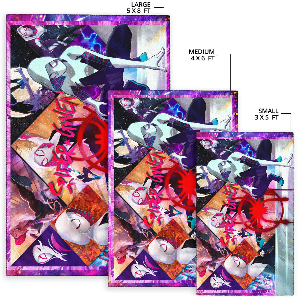 Spider Gwen Into The Spiderverse Area Rug Movie Home Decor Custom For Fans NT051002