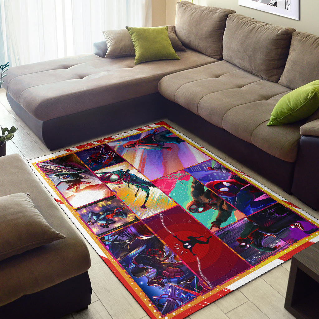 Spider Man Into Spiderverse Area Rug Movie Home Decor Custom For Fans NT050401