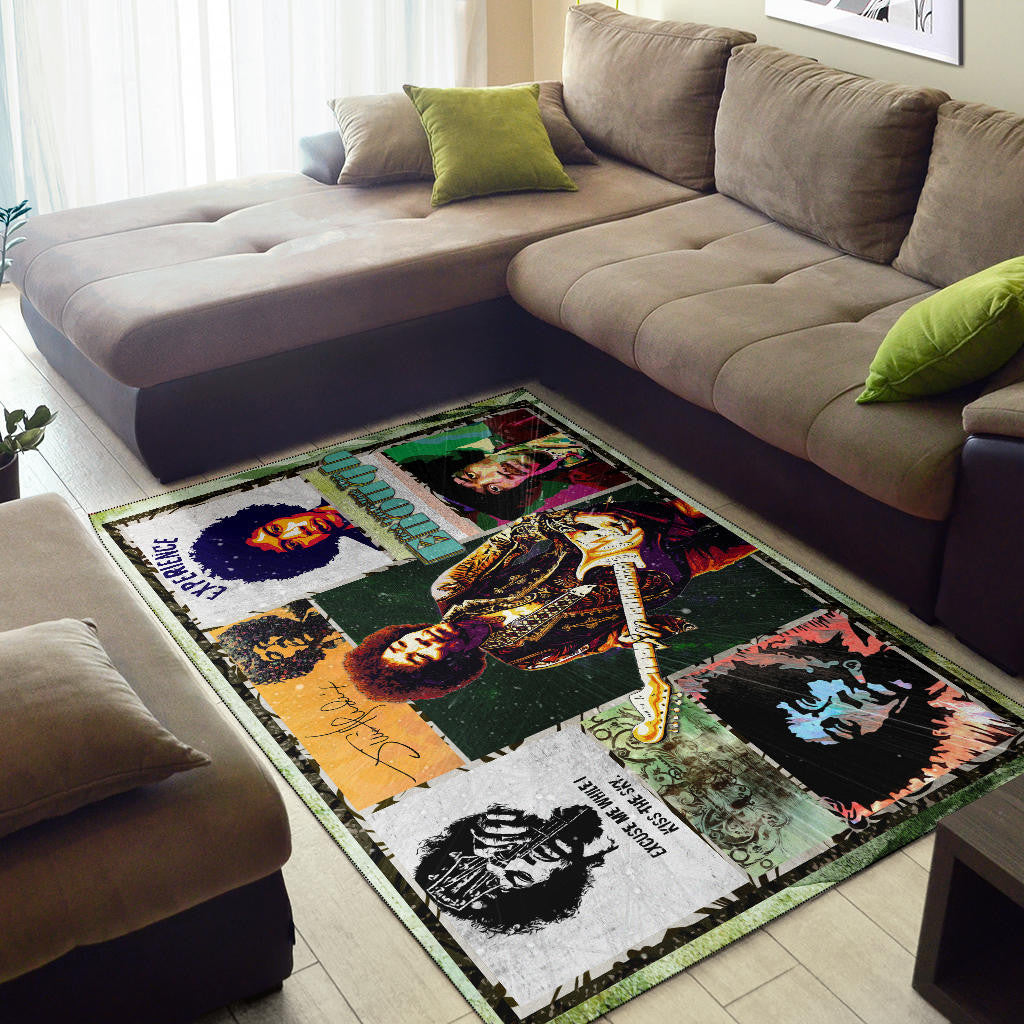 Jimi Hendrix Area Rug Singer Home Decor Custom For Fans NT050602