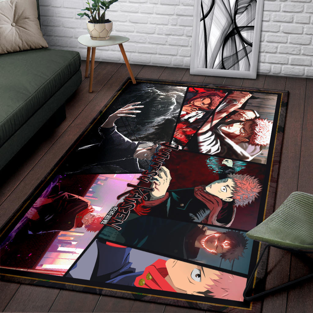 Itadori Yuji Jujutsu Kaisen Area Rug Anime Home Decor Custom For Fans NA052003