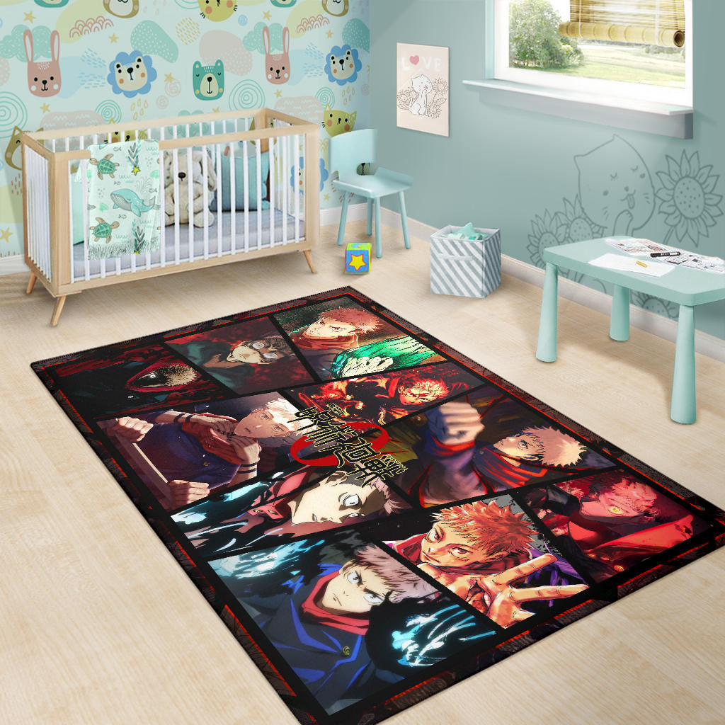 Itadori Yuji Jujutsu Kaisen Area Rug Anime Home Decor Custom For Fans NA052004