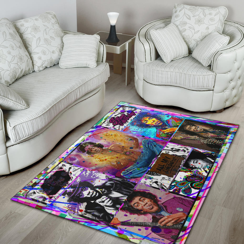 Jimi Hendrix Area Rug Singer Home Decor Custom For Fans NT050501