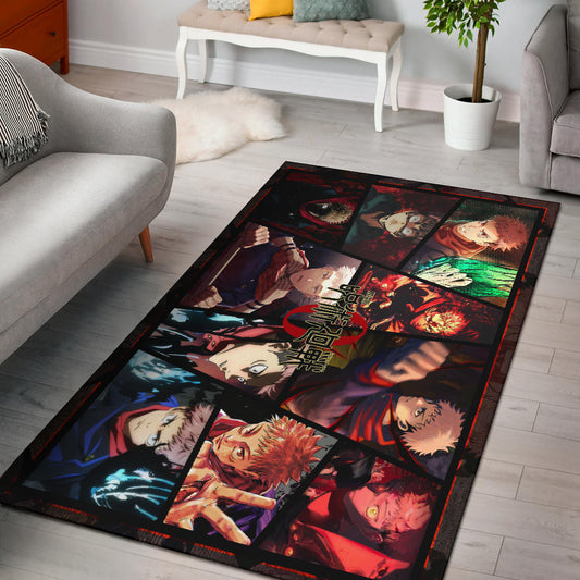 Itadori Yuji Jujutsu Kaisen Area Rug Anime Home Decor Custom For Fans NA052004