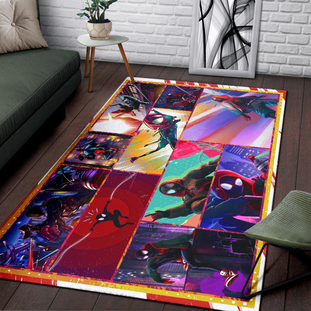Spider Man Into Spiderverse Area Rug Movie Home Decor Custom For Fans NT050401