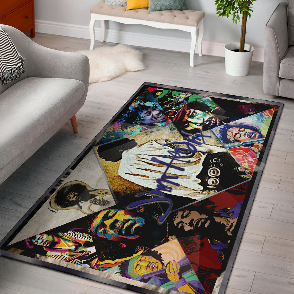 Jimi Hendrix Area Rug Singer Home Decor Custom For Fans NT050901