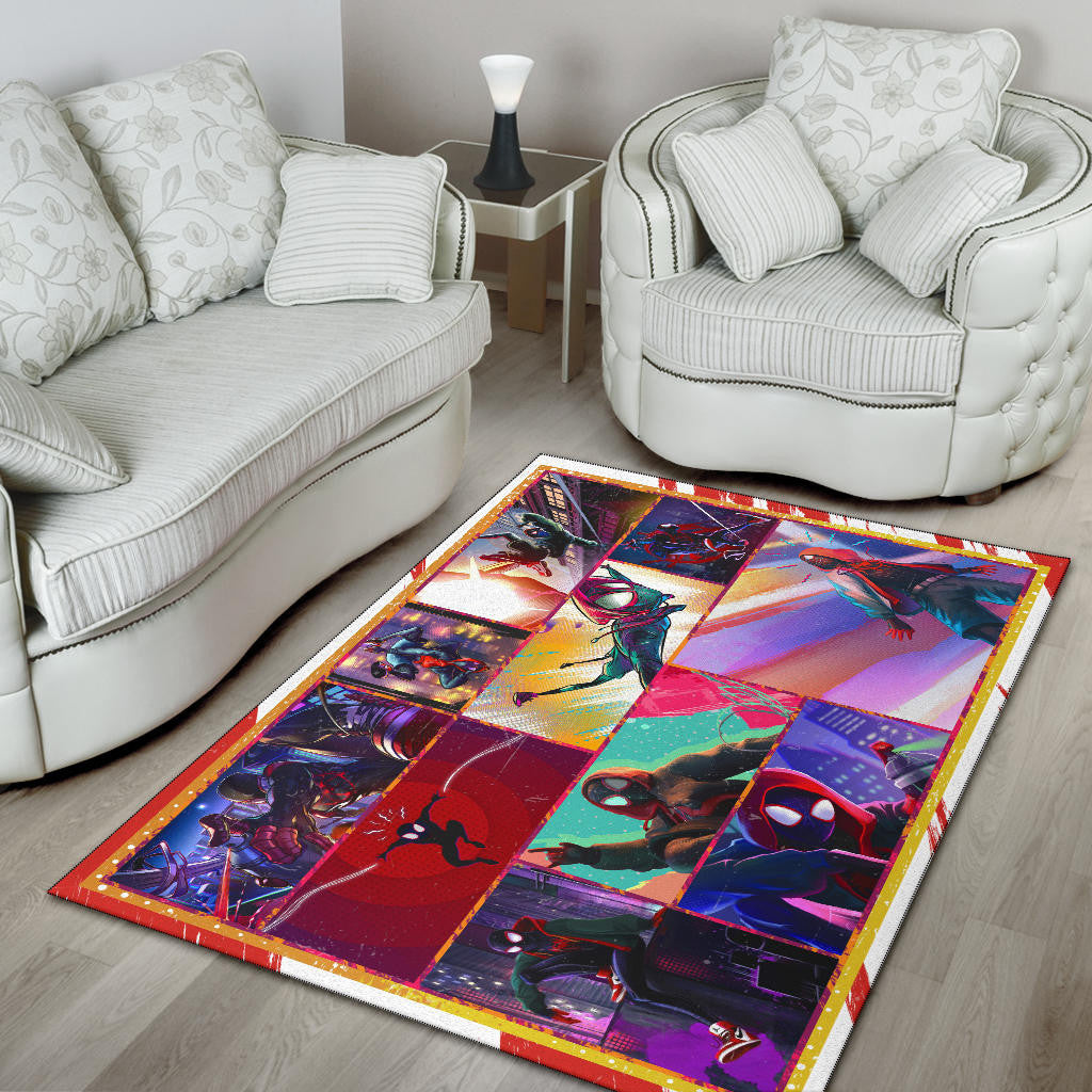 Spider Man Into Spiderverse Area Rug Movie Home Decor Custom For Fans NT050401