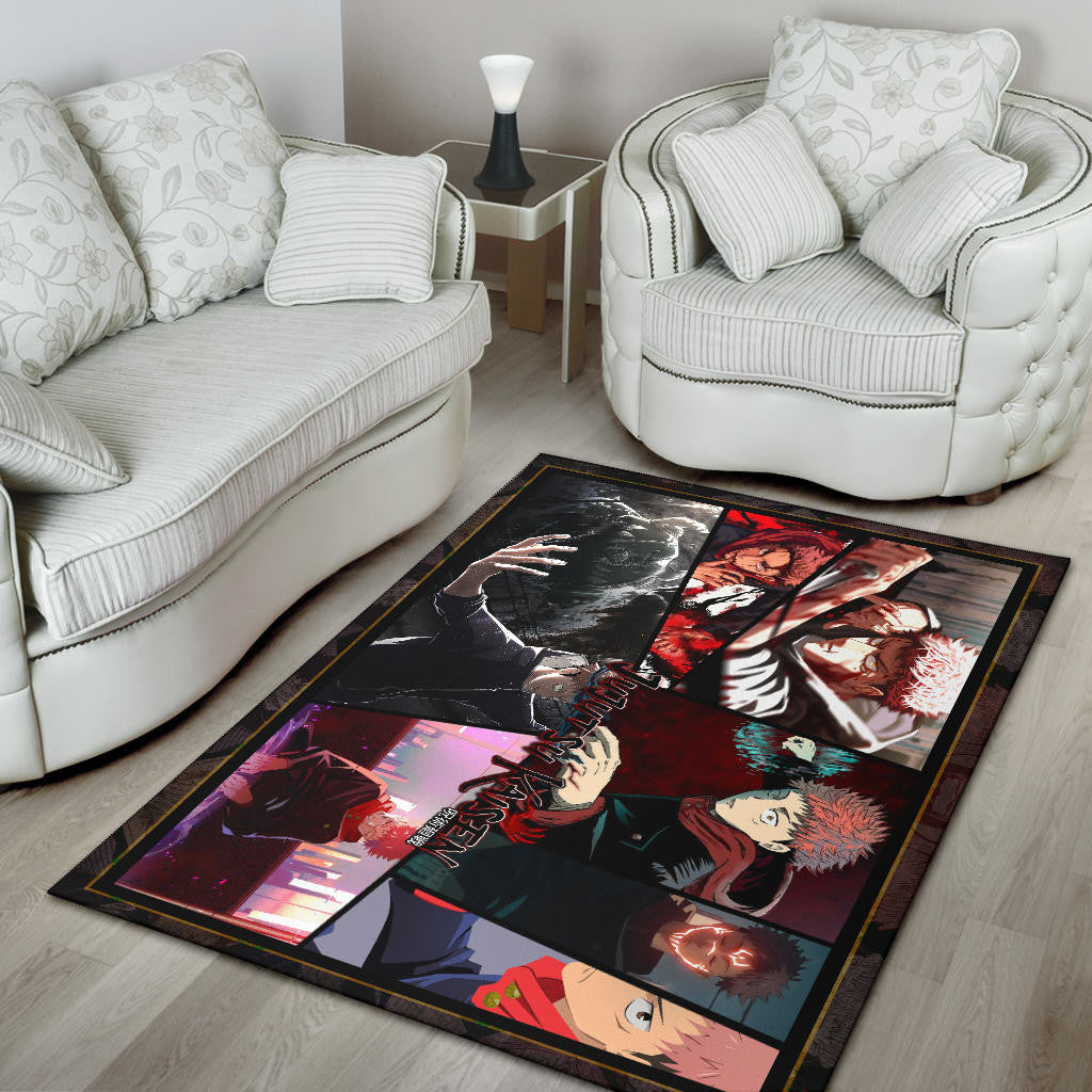 Itadori Yuji Jujutsu Kaisen Area Rug Anime Home Decor Custom For Fans NA052003