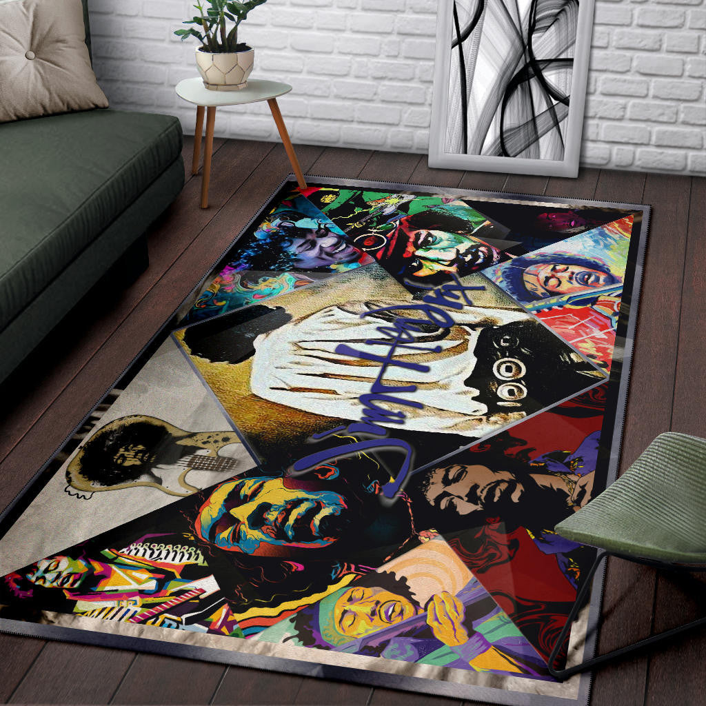 Jimi Hendrix Area Rug Singer Home Decor Custom For Fans NT050901