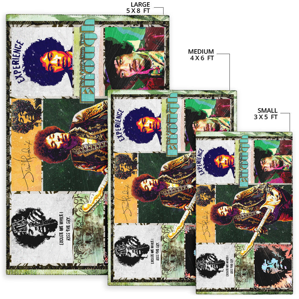 Jimi Hendrix Area Rug Singer Home Decor Custom For Fans NT050602
