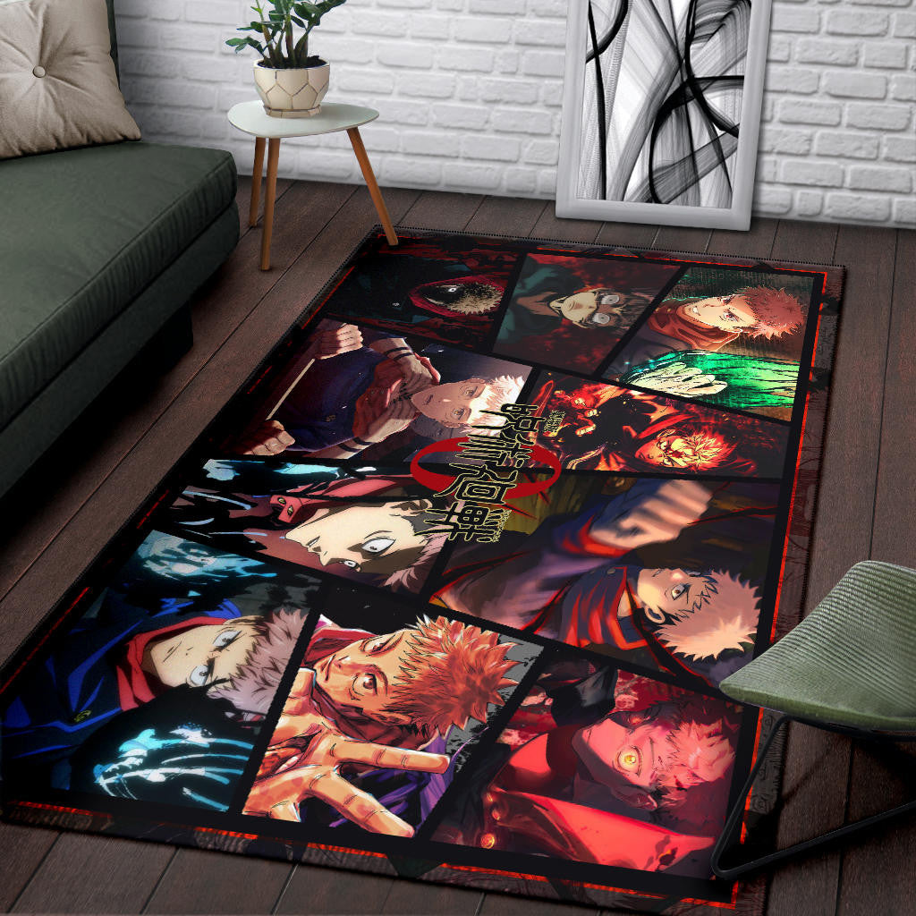 Itadori Yuji Jujutsu Kaisen Area Rug Anime Home Decor Custom For Fans NA052004