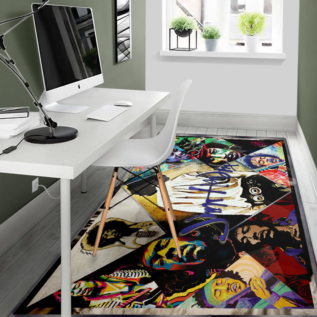 Jimi Hendrix Area Rug Singer Home Decor Custom For Fans NT050901
