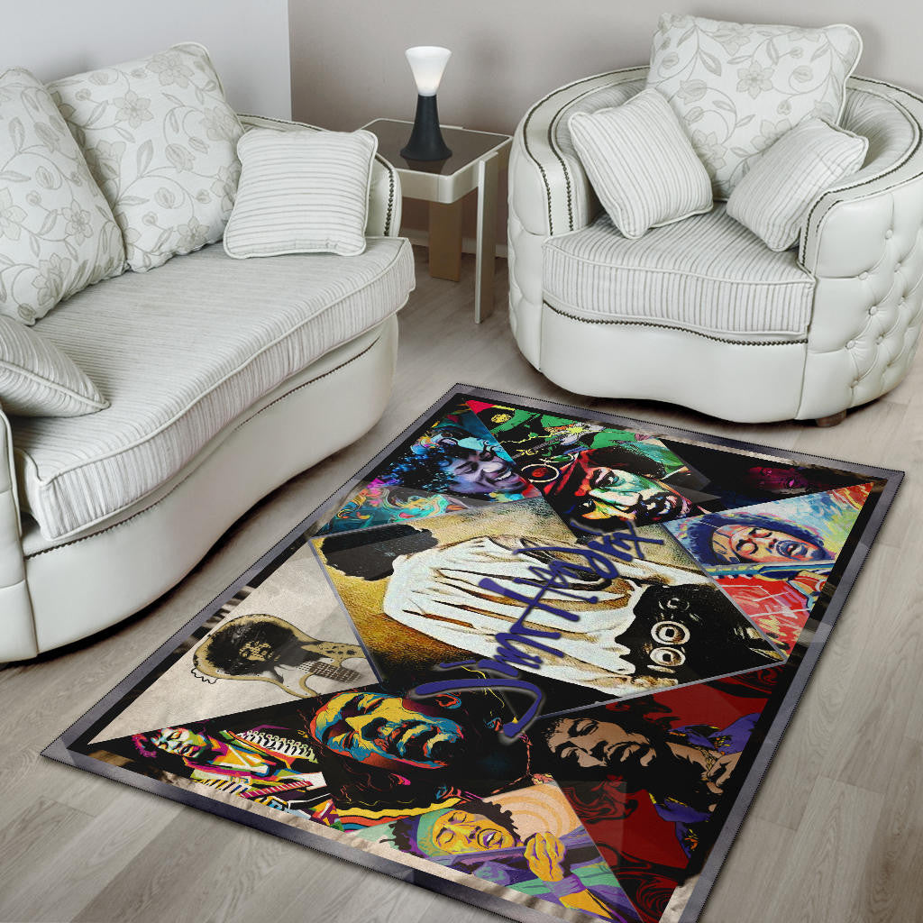 Jimi Hendrix Area Rug Singer Home Decor Custom For Fans NT050901