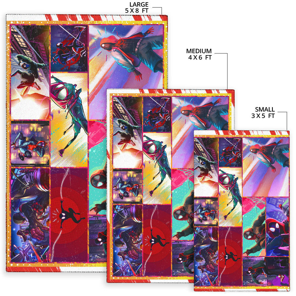 Spider Man Into Spiderverse Area Rug Movie Home Decor Custom For Fans NT050401