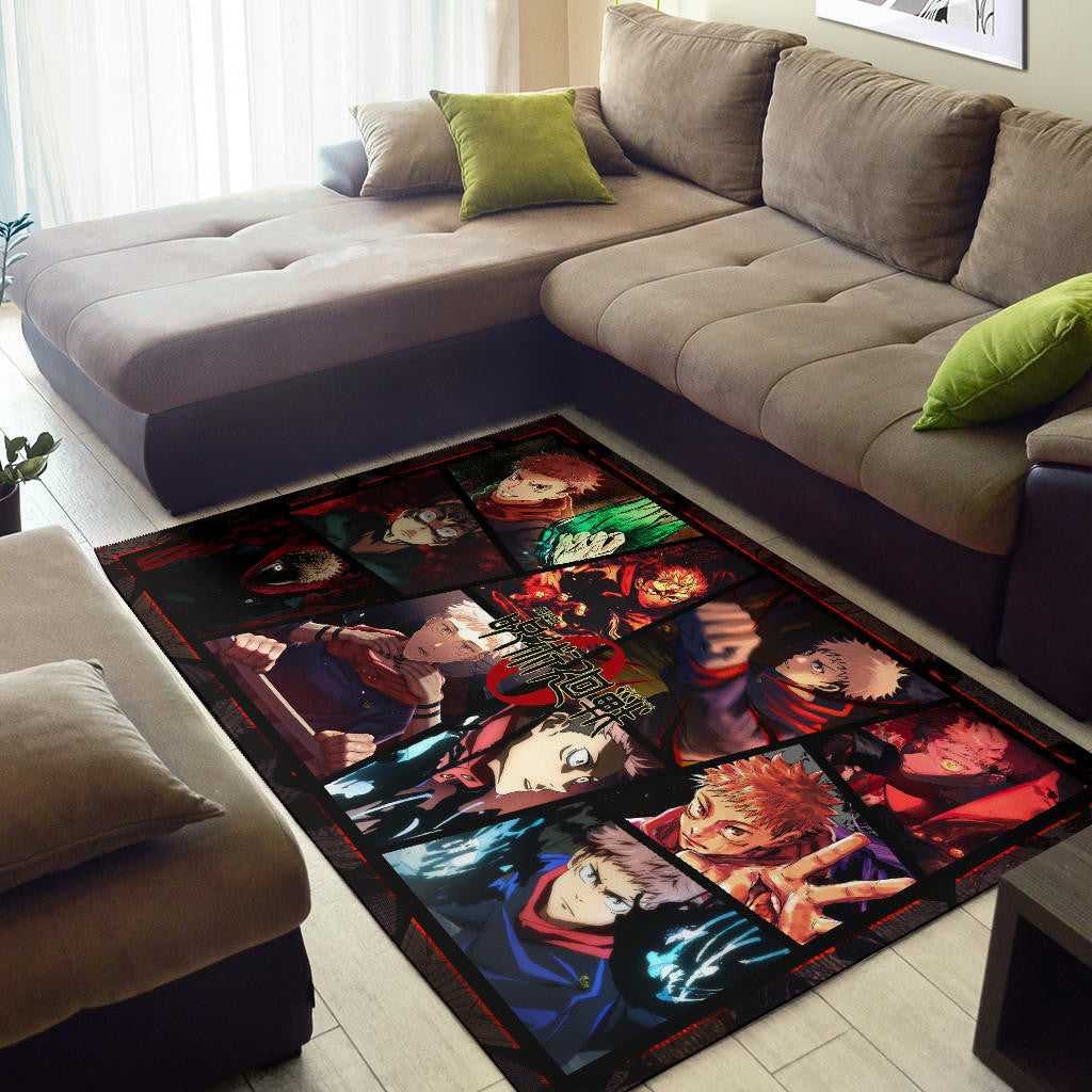 Itadori Yuji Jujutsu Kaisen Area Rug Anime Home Decor Custom For Fans NA052004