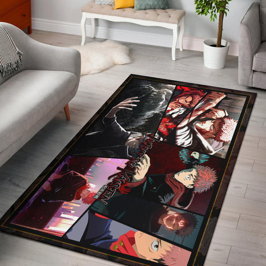 Itadori Yuji Jujutsu Kaisen Area Rug Anime Home Decor Custom For Fans NA052003