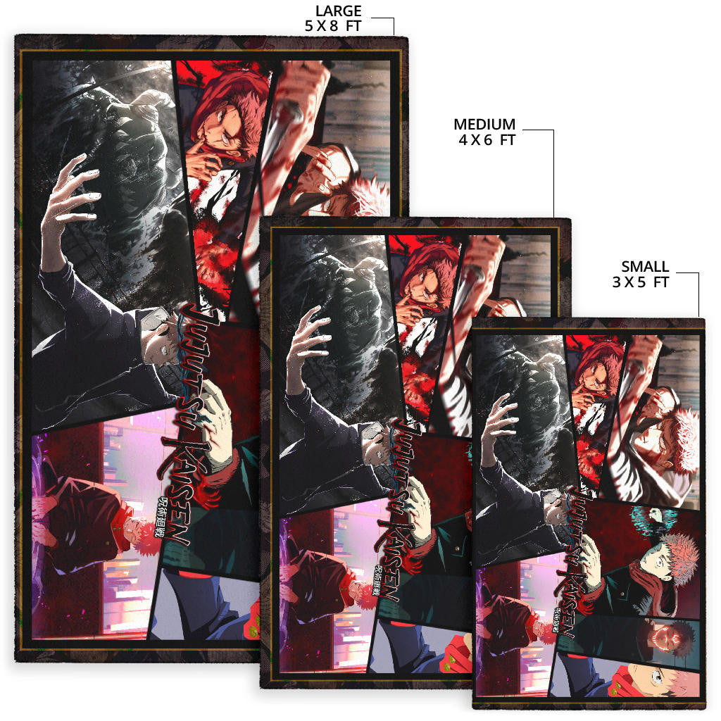 Itadori Yuji Jujutsu Kaisen Area Rug Anime Home Decor Custom For Fans NA052003
