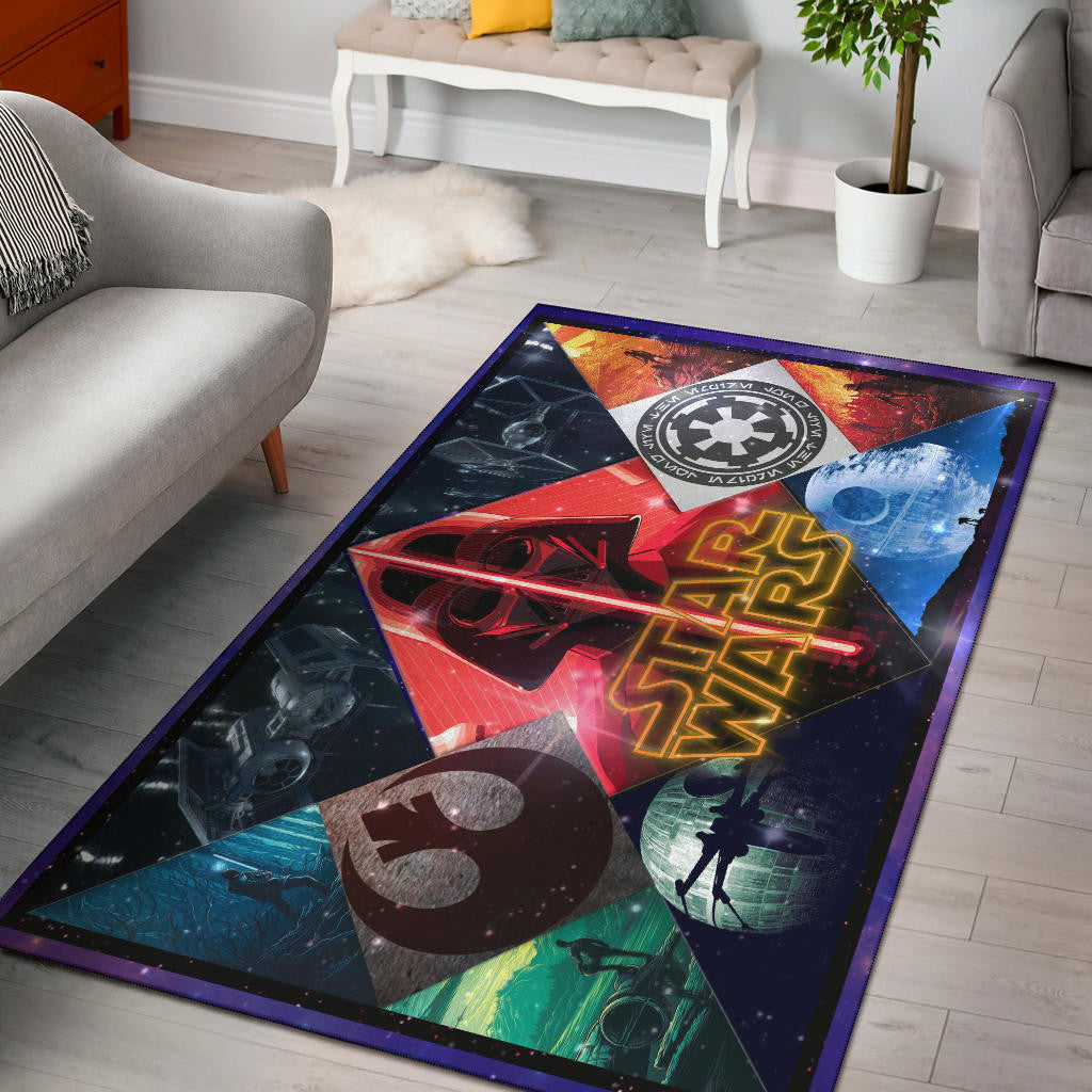 Darth Vader Landscapes Star Wars Area Rug Movie Home Decor Custom For Fans NT051103