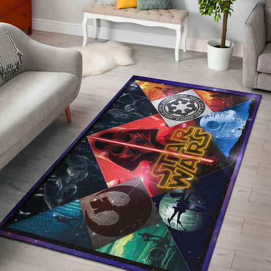 Darth Vader Landscapes Star Wars Area Rug Movie Home Decor Custom For Fans NT051103