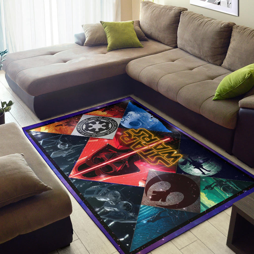 Darth Vader Landscapes Star Wars Area Rug Movie Home Decor Custom For Fans NT051103
