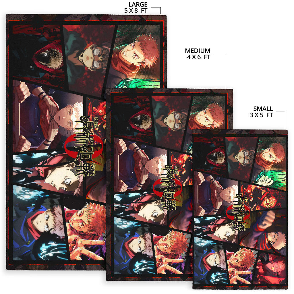 Itadori Yuji Jujutsu Kaisen Area Rug Anime Home Decor Custom For Fans NA052004