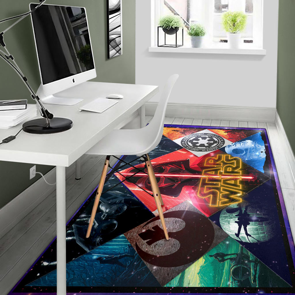Darth Vader Landscapes Star Wars Area Rug Movie Home Decor Custom For Fans NT051103