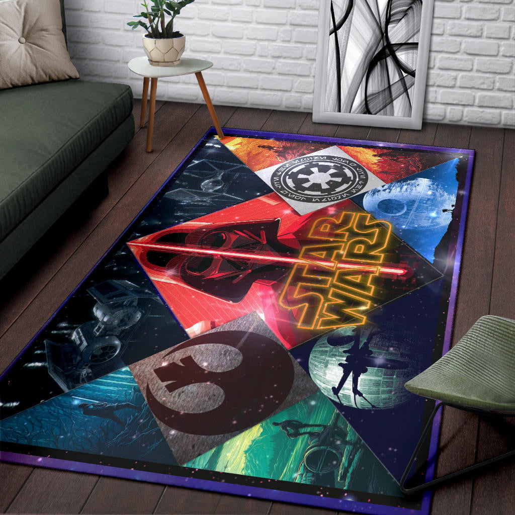Darth Vader Landscapes Star Wars Area Rug Movie Home Decor Custom For Fans NT051103