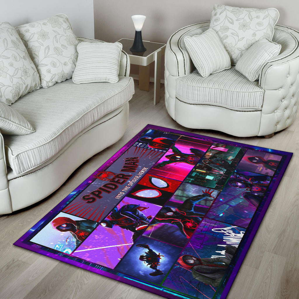 Spider Man Into Spiderverse Area Rug Movie Home Decor Custom For Fans NT050402