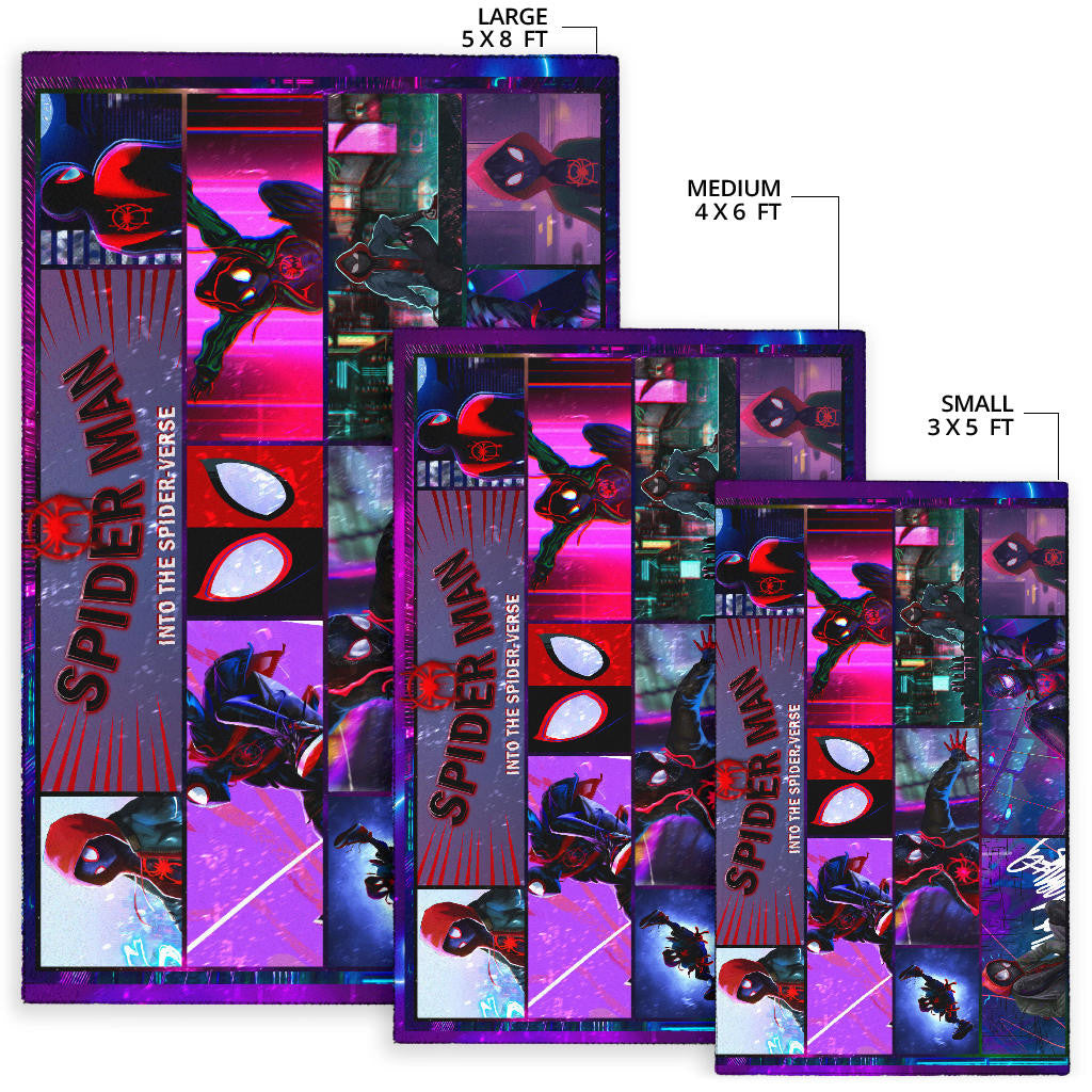 Spider Man Into Spiderverse Area Rug Movie Home Decor Custom For Fans NT050402