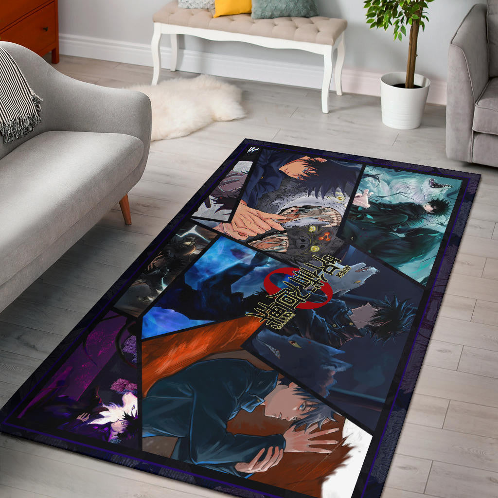 Megumi Fushiguro Jujutsu Kaisen Area Rug Anime Home Decor Custom For Fans NA052304