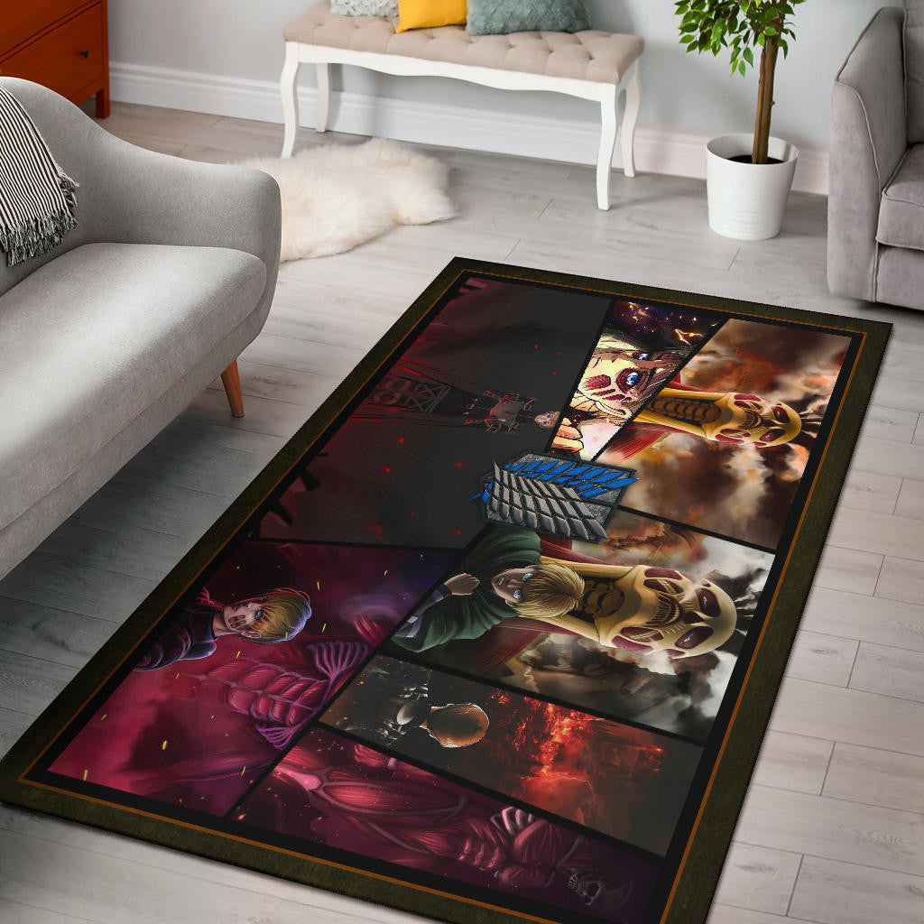 Armin Arlert Attack On Titan Area Rug Anime Home Decor Custom For Fans NT052603