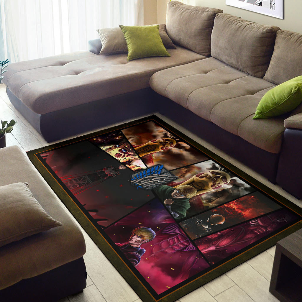 Armin Arlert Attack On Titan Area Rug Anime Home Decor Custom For Fans NT052603