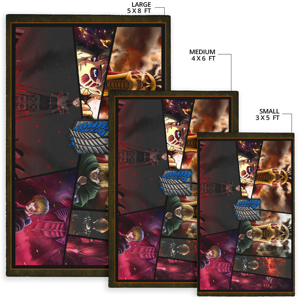 Armin Arlert Attack On Titan Area Rug Anime Home Decor Custom For Fans NT052603