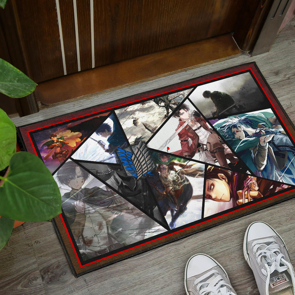 Levi Ackerman Attack On Titan Door Mat Anime Home Decor Custom For Fans NT052702