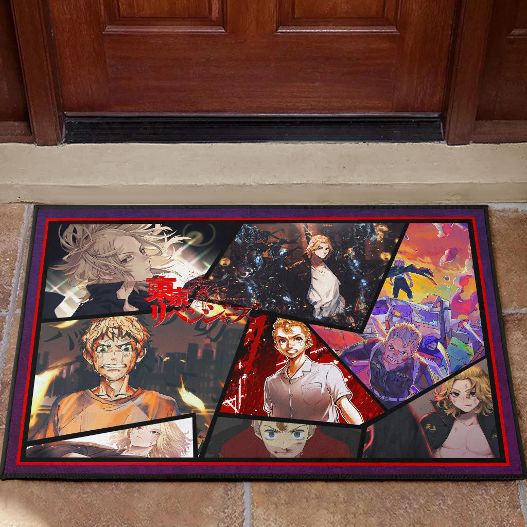 Manjiro Sano Mikey And Takemichi Hanagaki Tokyo Revengers Door Mat Anime Home Decor Custom For Fans NA060904