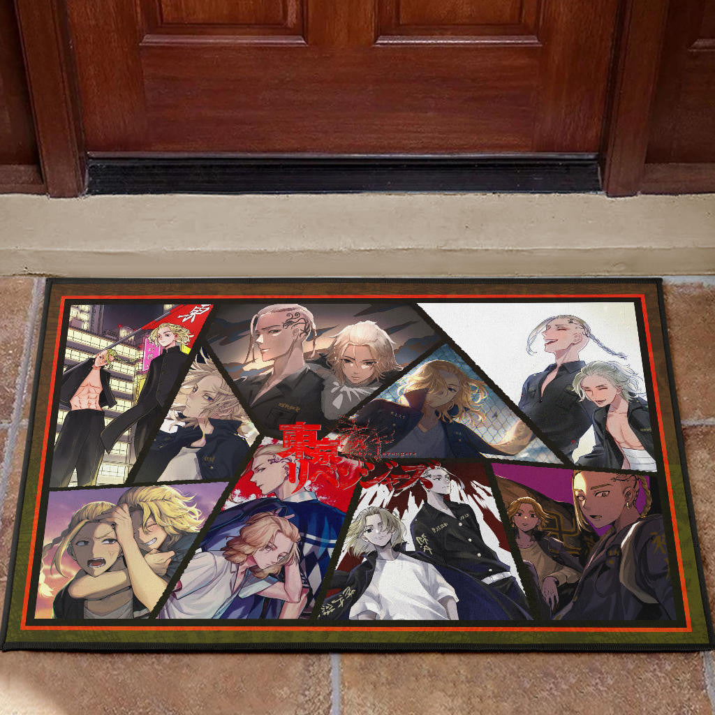 Manjiro Sano Mikey And Ken Ryuguji Draken Tokyo Revengers Door Mat Anime Home Decor Custom For Fans NA060903