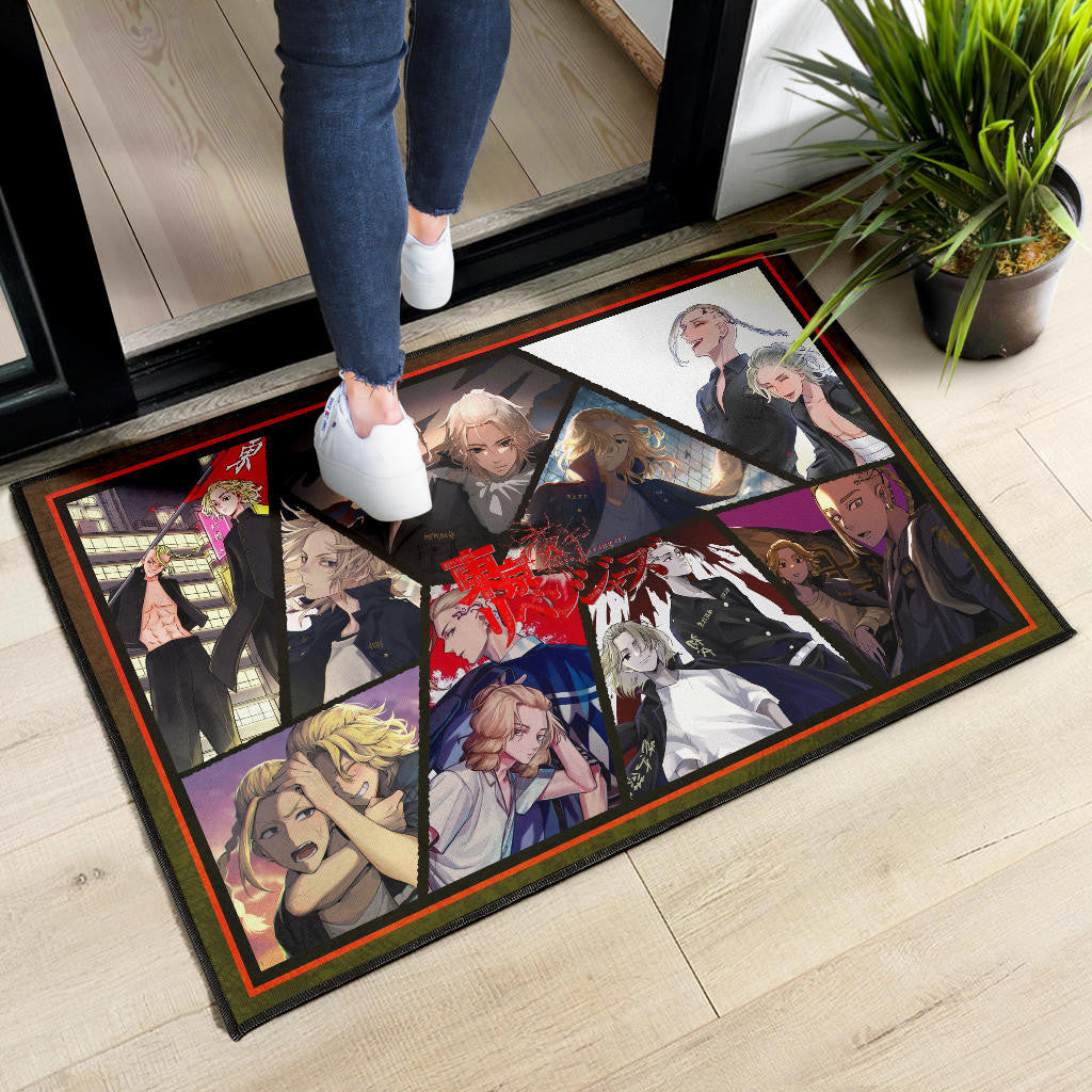 Manjiro Sano Mikey And Ken Ryuguji Draken Tokyo Revengers Door Mat Anime Home Decor Custom For Fans NA060903