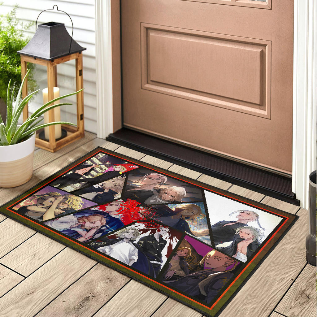 Manjiro Sano Mikey And Ken Ryuguji Draken Tokyo Revengers Door Mat Anime Home Decor Custom For Fans NA060903